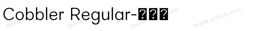 Cobbler Regular字体转换